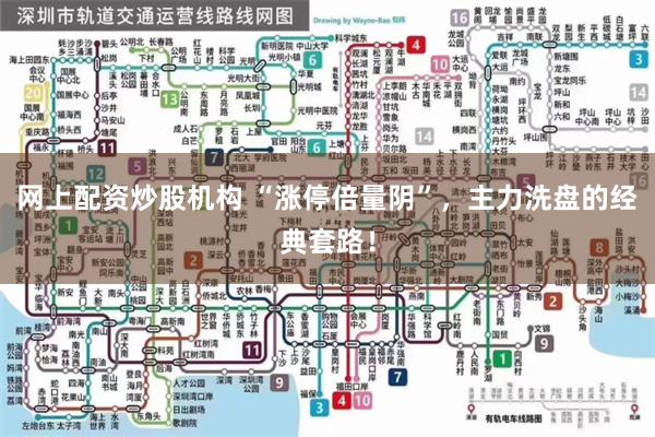 网上配资炒股机构 “涨停倍量阴”，主力洗盘的经典套路！